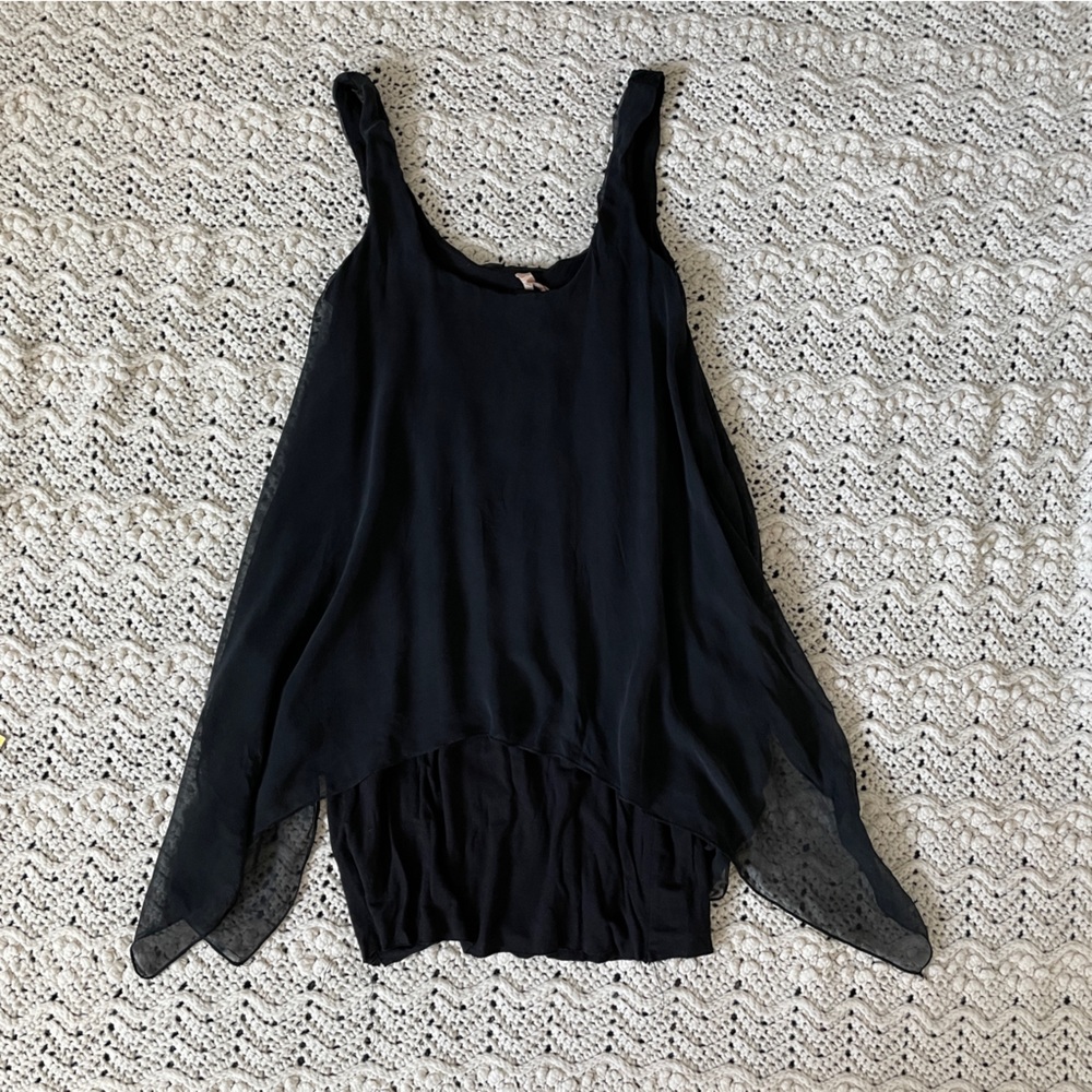 Bailey 44 Mesh Flared Bodycon Mini Dress Black (Small)